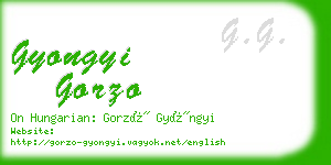 gyongyi gorzo business card